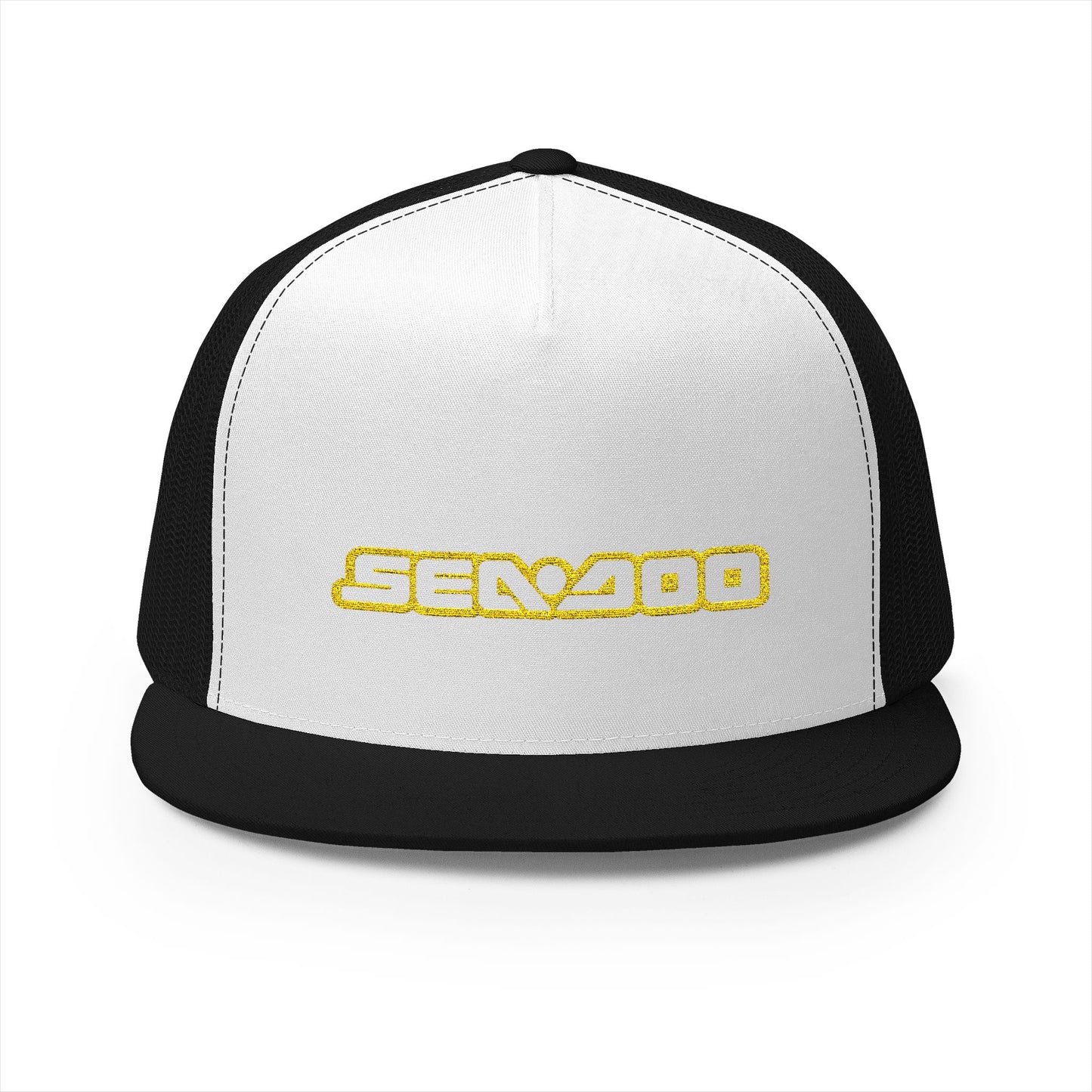 Sea-Doo Embroidered Trucker Hat — Retro Watersports Cap Yellow