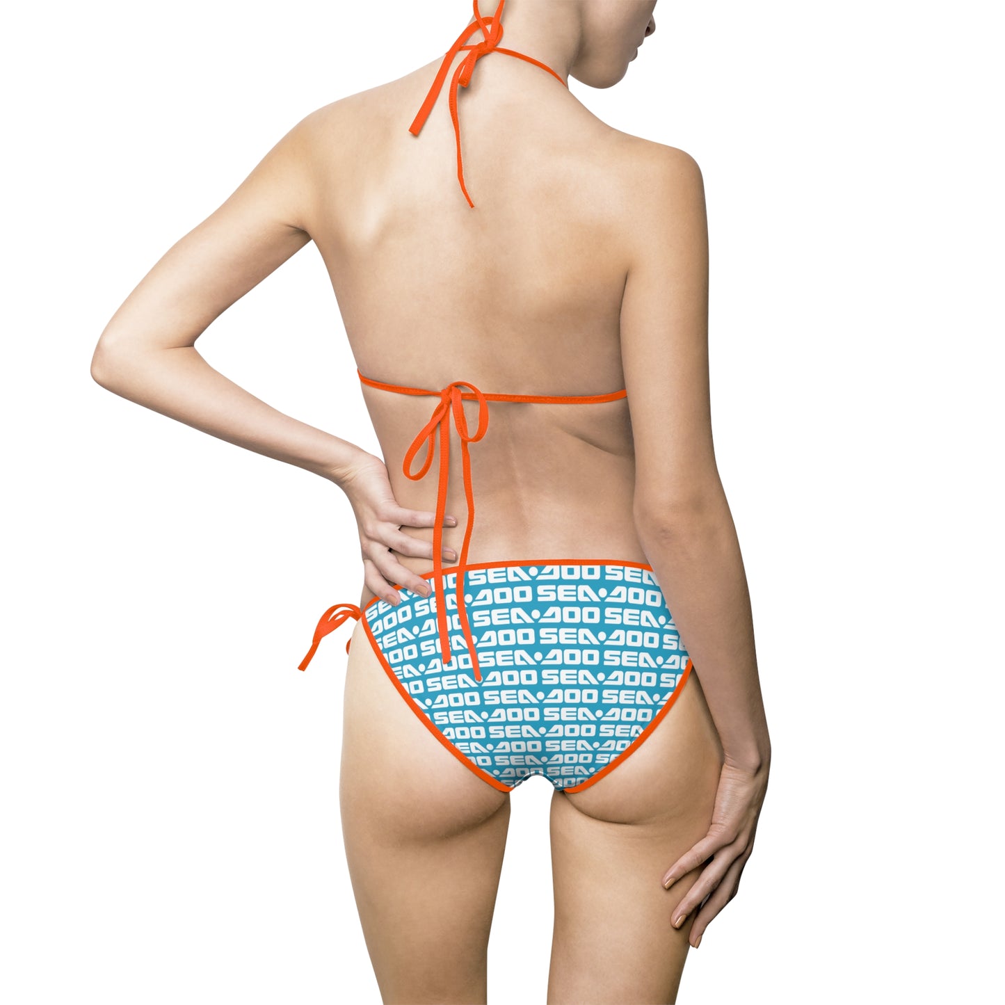 SeaDoo Turquoise Pattern Bikini Swimsuit | Triangle Tie-Side Bikini