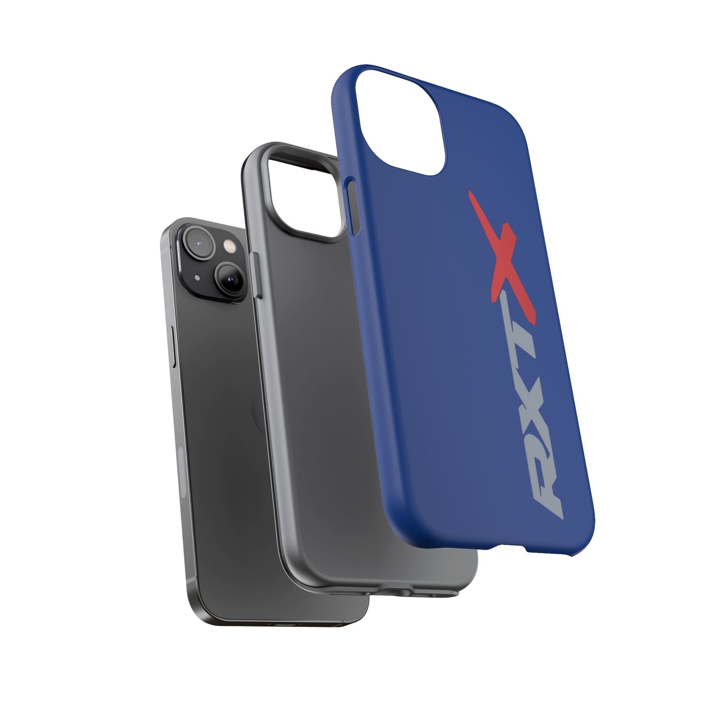 RXTX Tough Phone Case Protective Cover - iPhone Samsung Google Pixel Dark Blue
