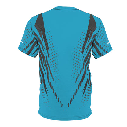 SeaDoo GTX X-Team Cyber Racing Dri Fit Tee — Grey & Teal All-Over Print