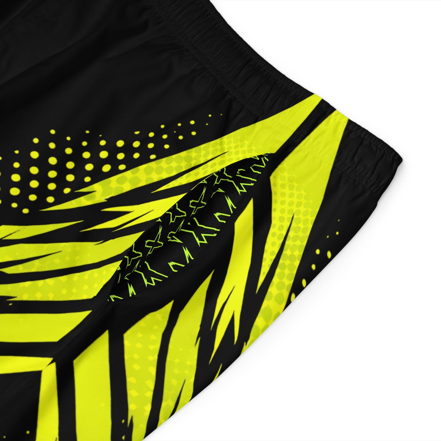 SeaDoo RXPX X-Team Men's Black & Manta Green Racing Board Shorts — Athletic Swim Trunks