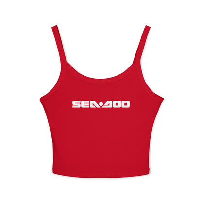 Sea-Doo Sexy 2000 Crop Tank Top — Women’s Spaghetti Strap Graphic Tank