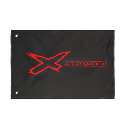Sea‑Doo X-Team Performance Flag — Double‑Sided Red Watersports Banner