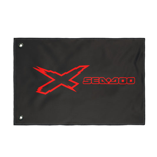 Sea‑Doo X-Team Performance Flag — Double‑Sided Red Watersports Banner