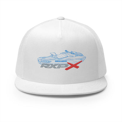Sea-Doo RXPX Outline Embroidered Trucker Hat — Silhouette Blue