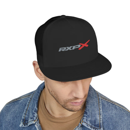 RXPX Embroidered Snap Back Trucker Cap - 5-Panel Mesh Hat