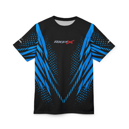SeaDoo RXPX X-Team Cyber Racing Dri Fit Tee — Gulfstream Blue & Black All-Over Print