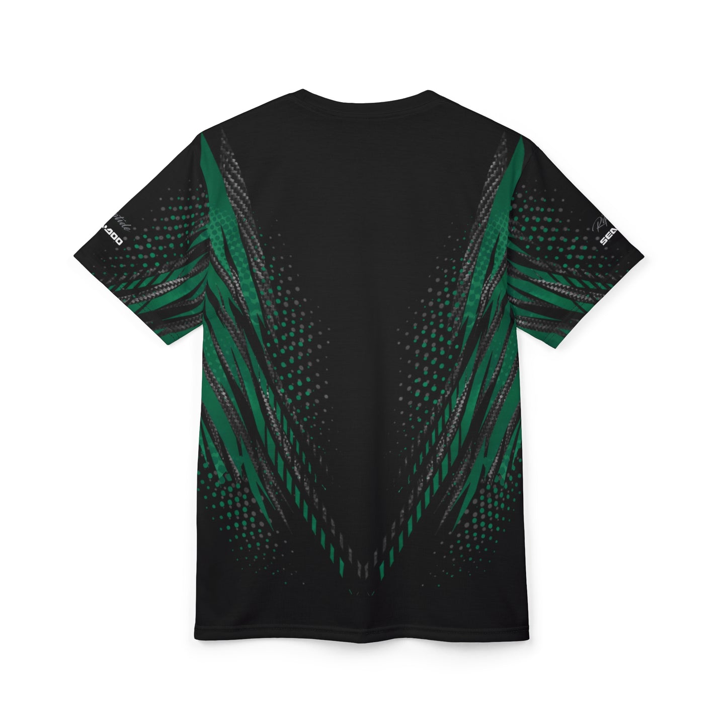 SeaDoo RXPX X-Team Cyber Racing Dri Fit Tee — Apex Racing Green & Carbon Fiber All-Over Print