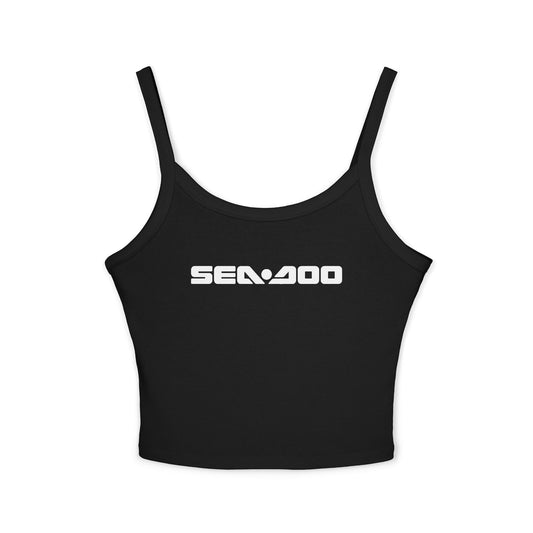 Sea-Doo Sexy 2000 Crop Tank Top — Women’s Spaghetti Strap Graphic Tank