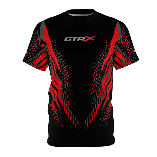 SeaDoo GTRX X-Team Cyber Racing Dri Fit Tee — Grey Red & Black All-Over Print