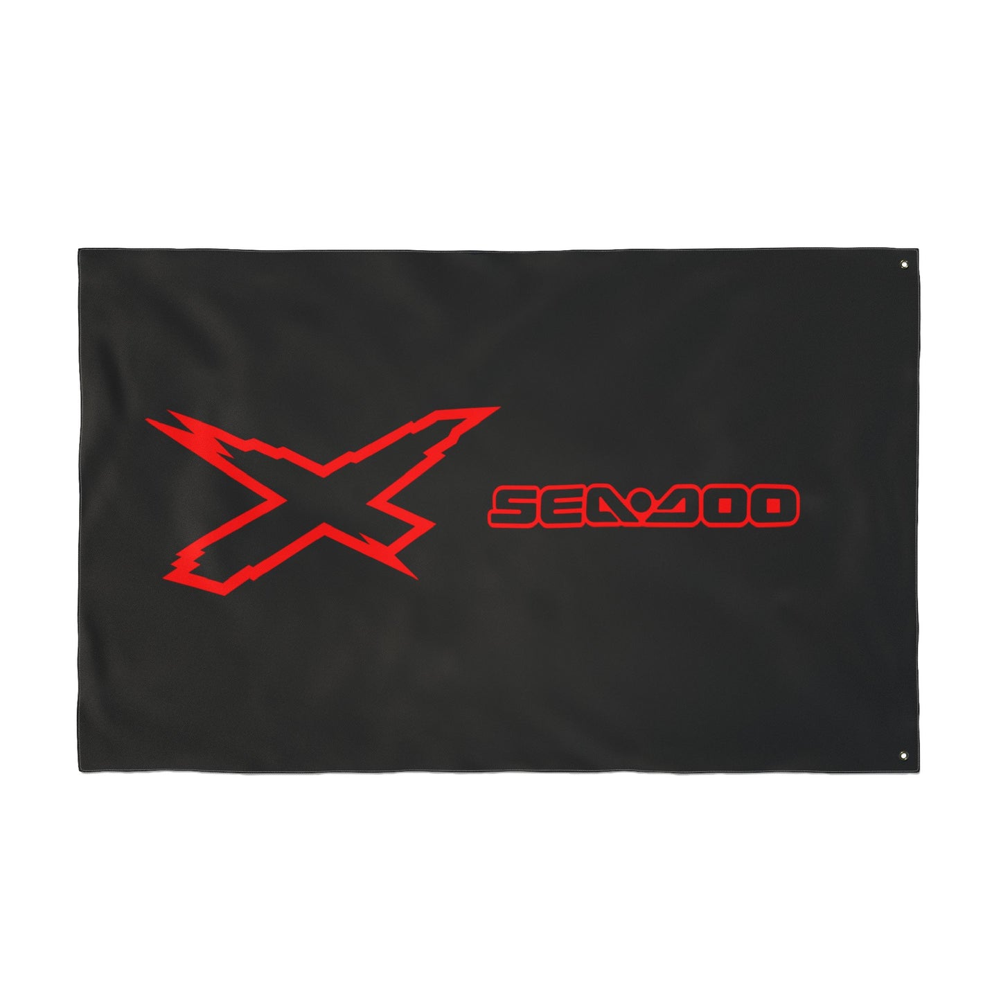 Sea‑Doo X Performance Flag — Double‑Sided Black & Red PWC Banner