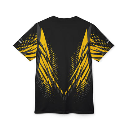 SeaDoo RXTX X-Team Cyber Racing Dri Fit Tee — Millenium Yellow Grey & Black All-Over Print
