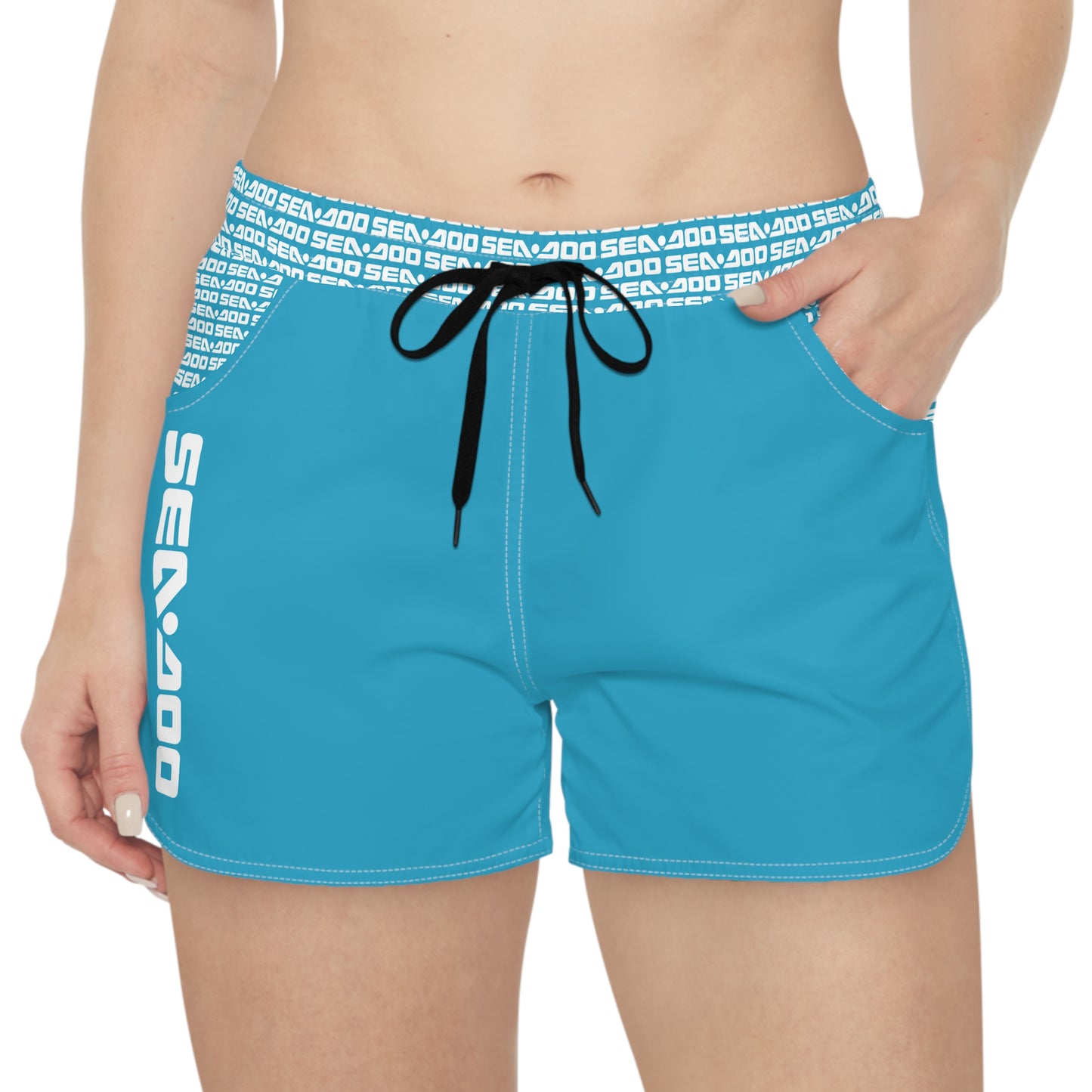 SeaDoo Performance Swim Shorts Women's Beach Riding Shorts Turquoise - Vert