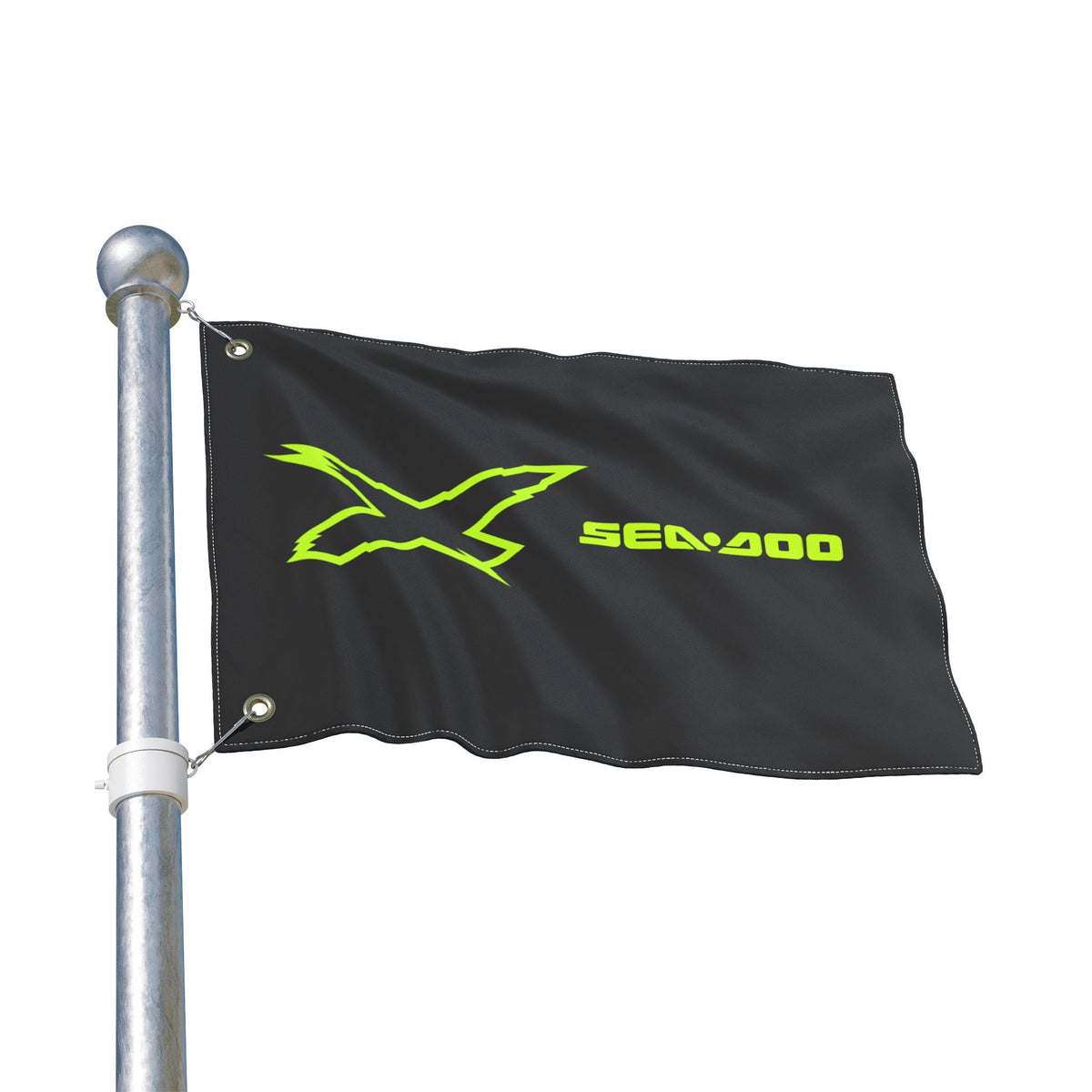 Sea‑Doo X-Team Performance Flag — Double‑Sided Manta Green Watersports Banner