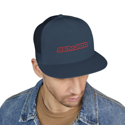 Sea-Doo Embroidered Trucker Hat — Retro Watersports Cap Red