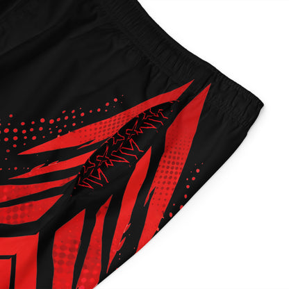 SeaDoo RXPX X-Team Men's Black & Red Racing Board Shorts — Athletic Swim Trunks