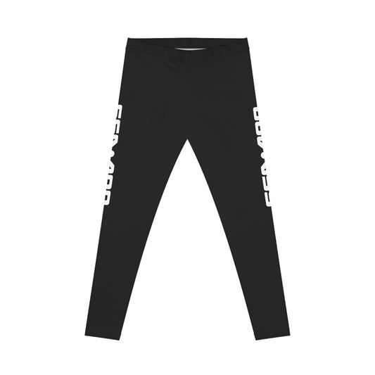 SeaDoo Leggings — Side Script Black Casual Women's Leggings