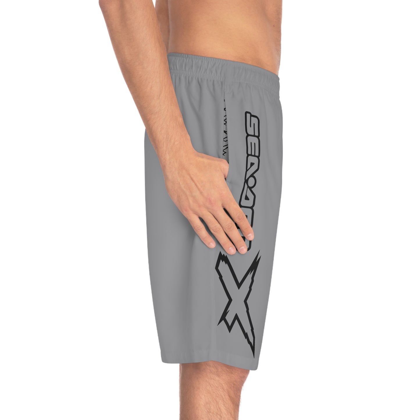 Men's X-Team Performance Board Shorts — Beach Swim Trunks Grey