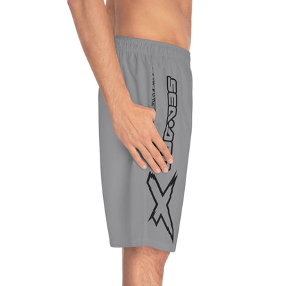 Men's X-Team Performance Board Shorts — Beach Swim Trunks Grey