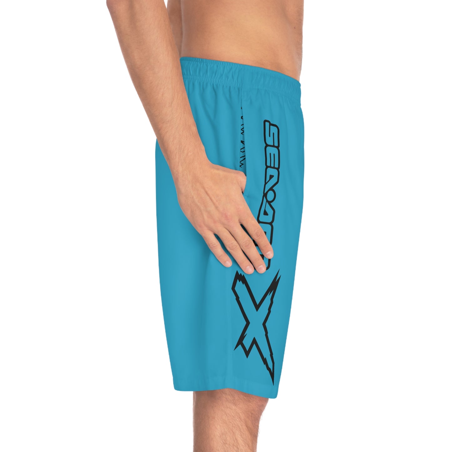 Men's X-Team Performance Board Shorts — Beach Swim Trunks Turquoise