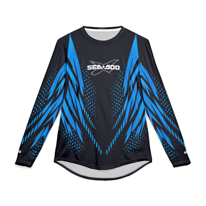 Men's SeaDoo X-Team Performance UPF Protection UV Long Sleeve Shirt — Gulfstream Blue