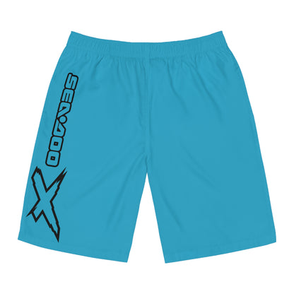 Men's X-Team Performance Board Shorts — Beach Swim Trunks Turquoise