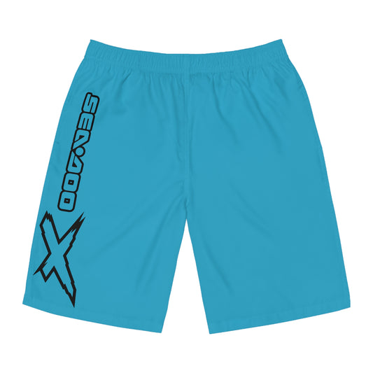 Men's X-Team Performance Board Shorts — Beach Swim Trunks Turquoise