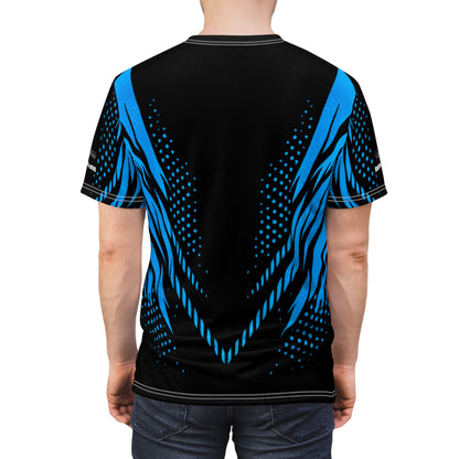 SeaDoo RXTX X-Team Cyber Racing Dri Fit Tee — Gulfstream Blue & Black All-Over Print