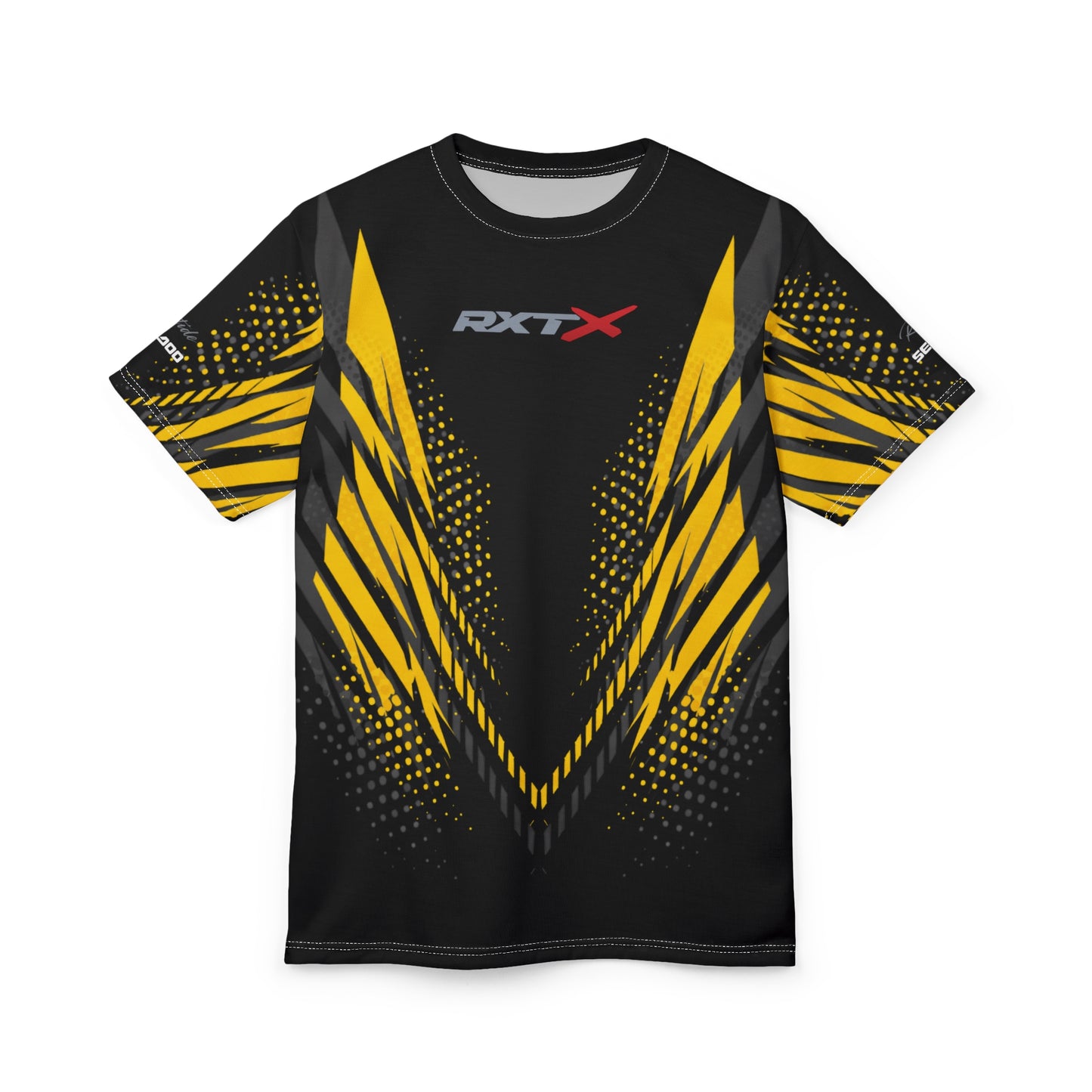 SeaDoo RXTX X-Team Cyber Racing Dri Fit Tee — Millenium Yellow Grey & Black All-Over Print