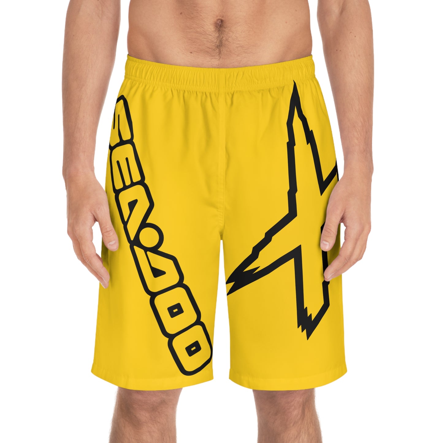 Men's X-Team Performance Board Shorts Loud— Millenium Yellow Beach Swim Trunks