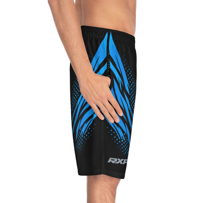 SeaDoo RXPX X-Team Men's Black & Gulfstream Blue Racing Board Shorts — Athletic Swim Trunks
