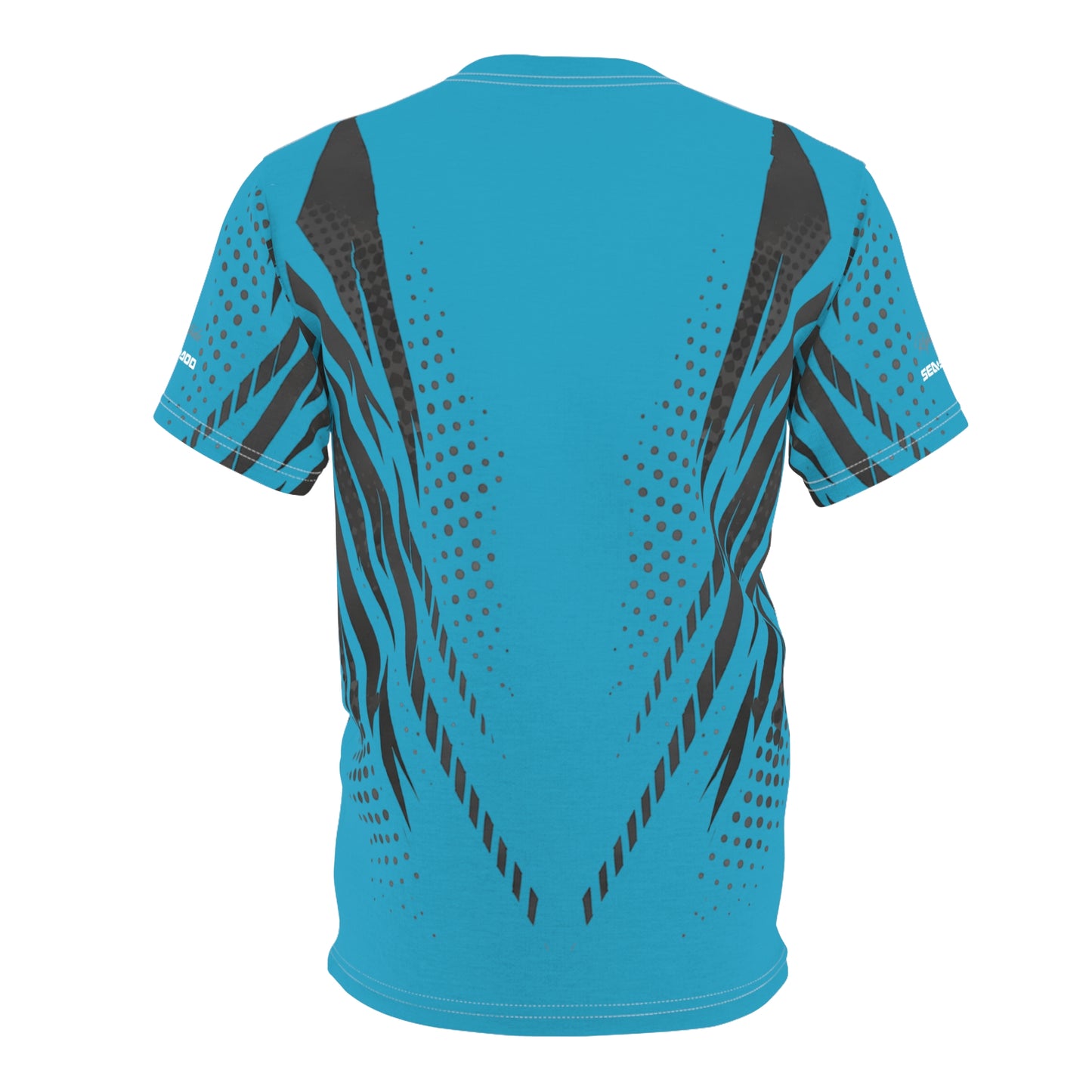 SeaDoo GTX X-Team Cyber Racing Dri Fit Tee — Grey & Teal All-Over Print