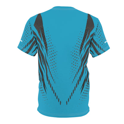SeaDoo GTX X-Team Cyber Racing Dri Fit Tee — Grey & Teal All-Over Print