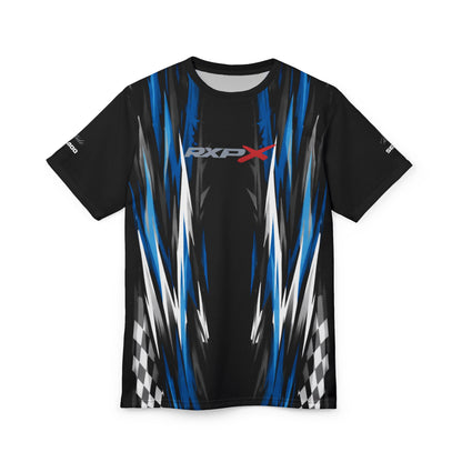 SeaDoo X-Team Racing Graphic Tee — Gulfstream Blue & Black All-Over Print