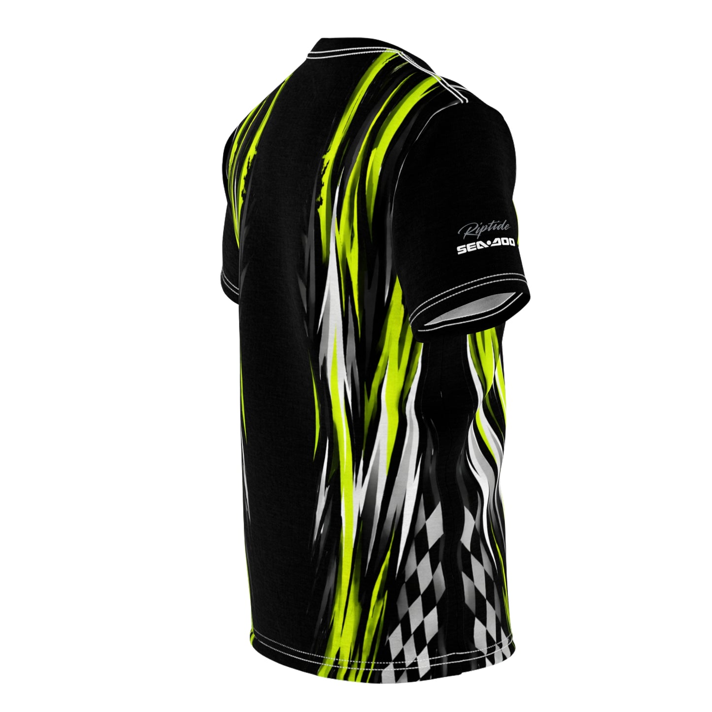 SeaDoo RXT-X Racing Graphic Tee — Manta Green & Black All-Over Print