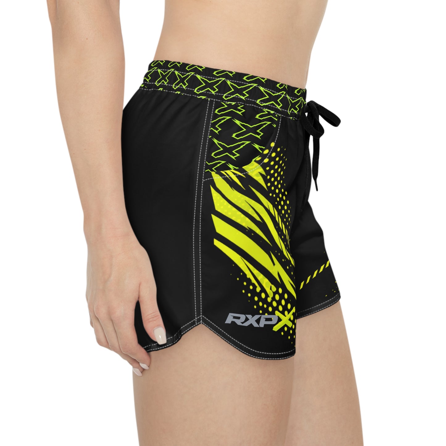 SeaDoo RXPX X-Team Women's Athletic Shorts — Dynamic Stripe Swim Shorts Manta Green