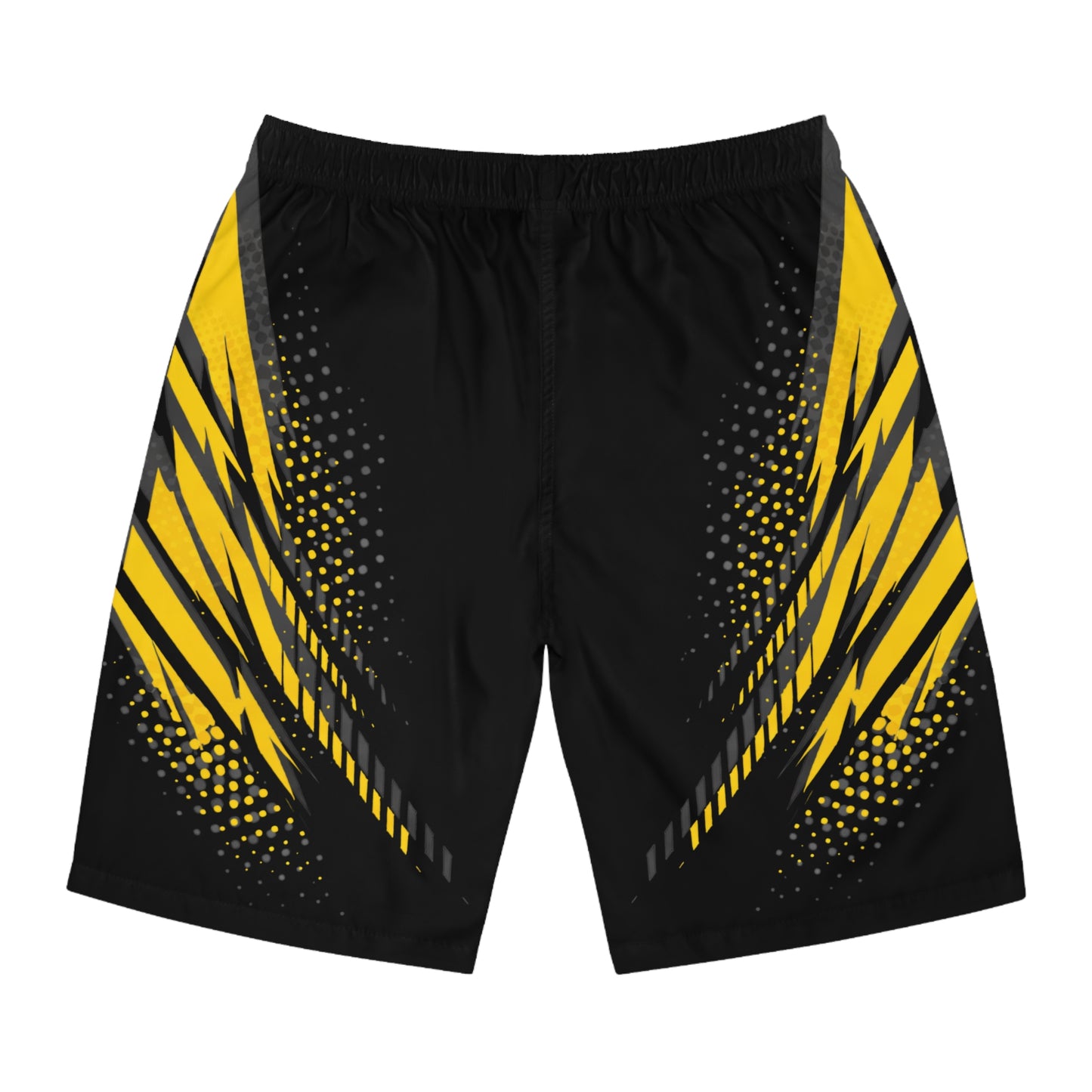 SeaDoo RXPX X-Team Men's Millenium Yellow & Grey Racing Board Shorts — Athletic Swim Trunks