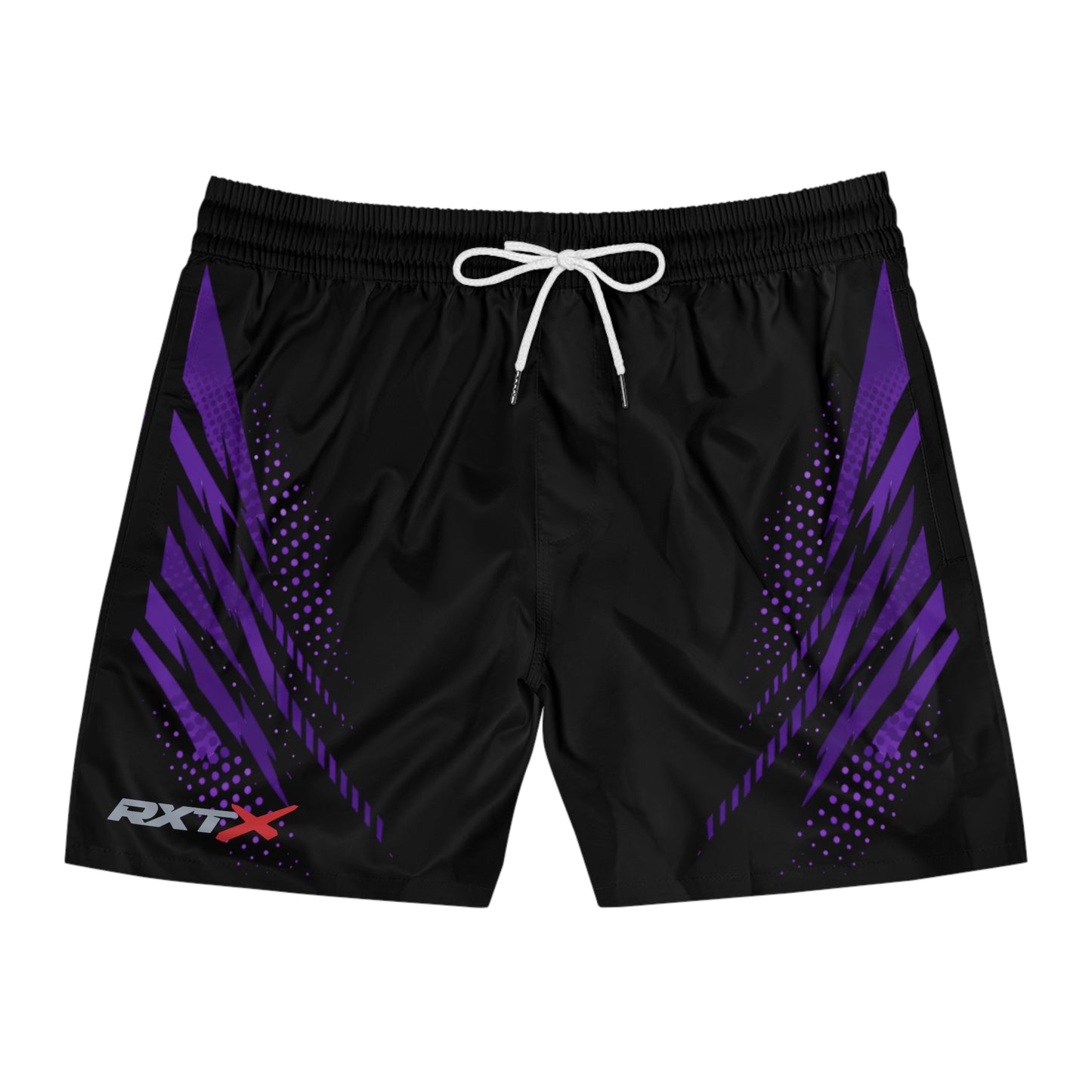 SeaDoo RXTX Swim Shorts — Black & Midnight Purple Mid-Length Boardshorts