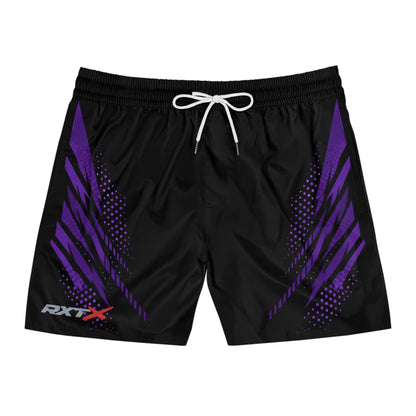 SeaDoo RXTX Swim Shorts — Black & Midnight Purple Mid-Length Boardshorts