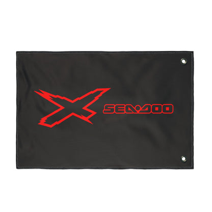 Sea‑Doo X-Team Performance Flag — Double‑Sided Red Watersports Banner