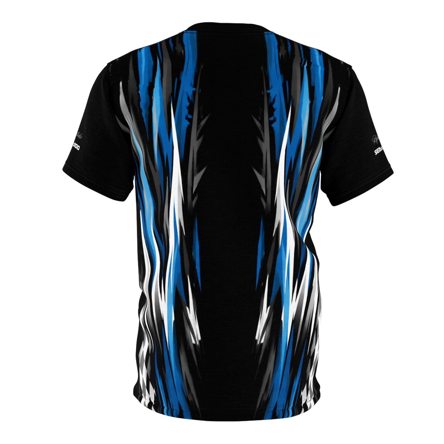 SeaDoo X-Team Racing Graphic Tee — Gulfstream Blue & Black All-Over Print