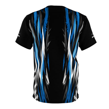SeaDoo X-Team Racing Graphic Tee — Gulfstream Blue & Black All-Over Print