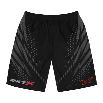 SeaDoo RXTX X-Team Men's Grey & Red Racing Board Shorts — Athletic Swim Trunks