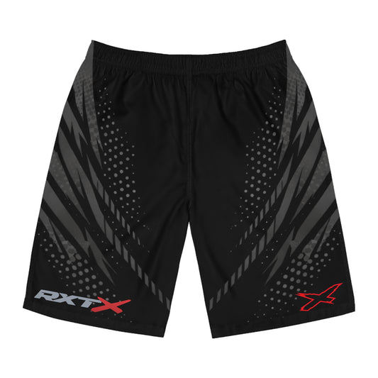 SeaDoo RXTX X-Team Men's Grey & Red Racing Board Shorts — Athletic Swim Trunks