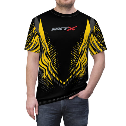 SeaDoo RXTX X-Team Cyber Racing Dri Fit Tee — Millenium Yellow Grey & Black All-Over Print