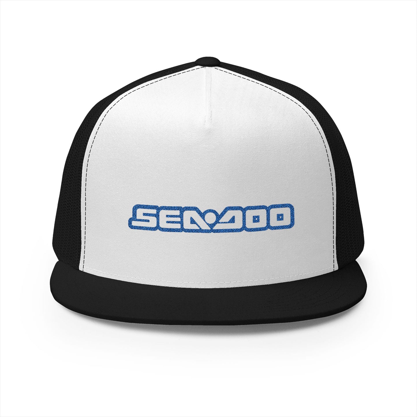 Sea-Doo Embroidered Trucker Hat — Retro Watersports Cap Blue