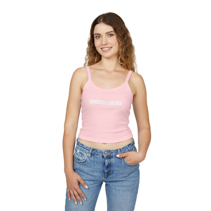 Sea-Doo Sexy 2000 Crop Tank Top — Women’s Spaghetti Strap Graphic Tank