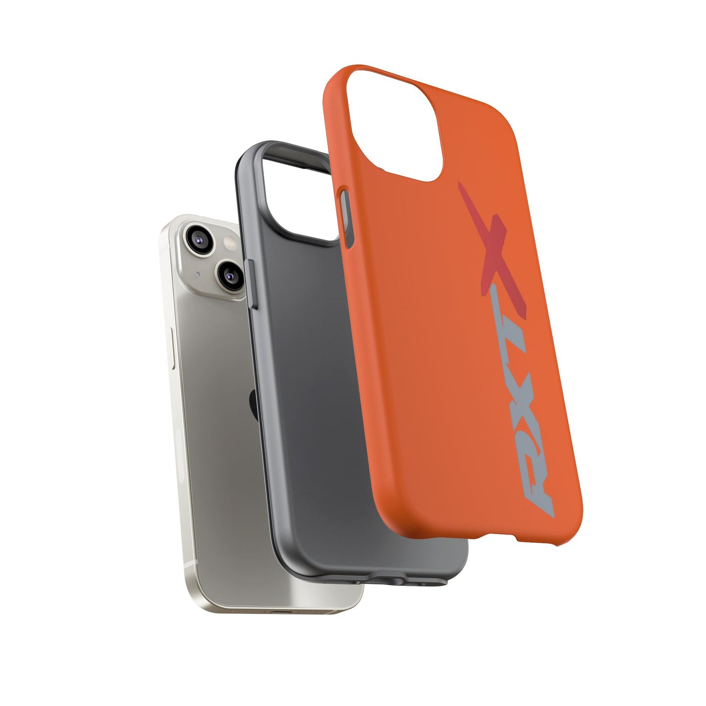 RXTX Tough Phone Case Protective Cover - iPhone Samsung Google Pixel Orange