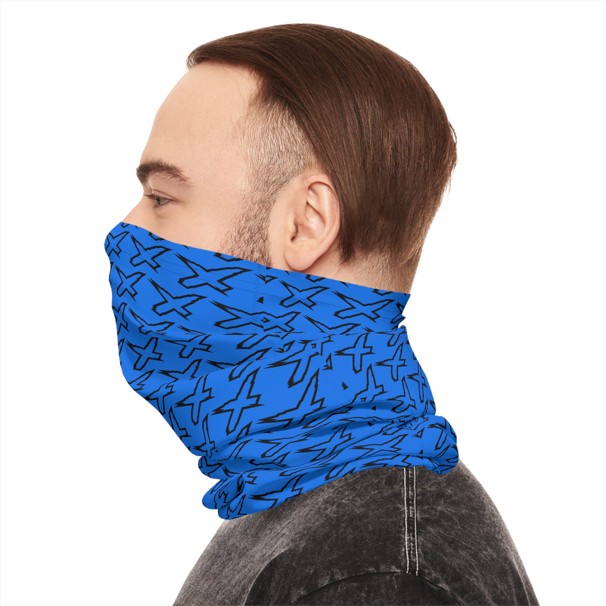 SeaDoo X-Team Performance UPF Pattern Neck Gaiter Face Mask Cover Gulfstream Blue