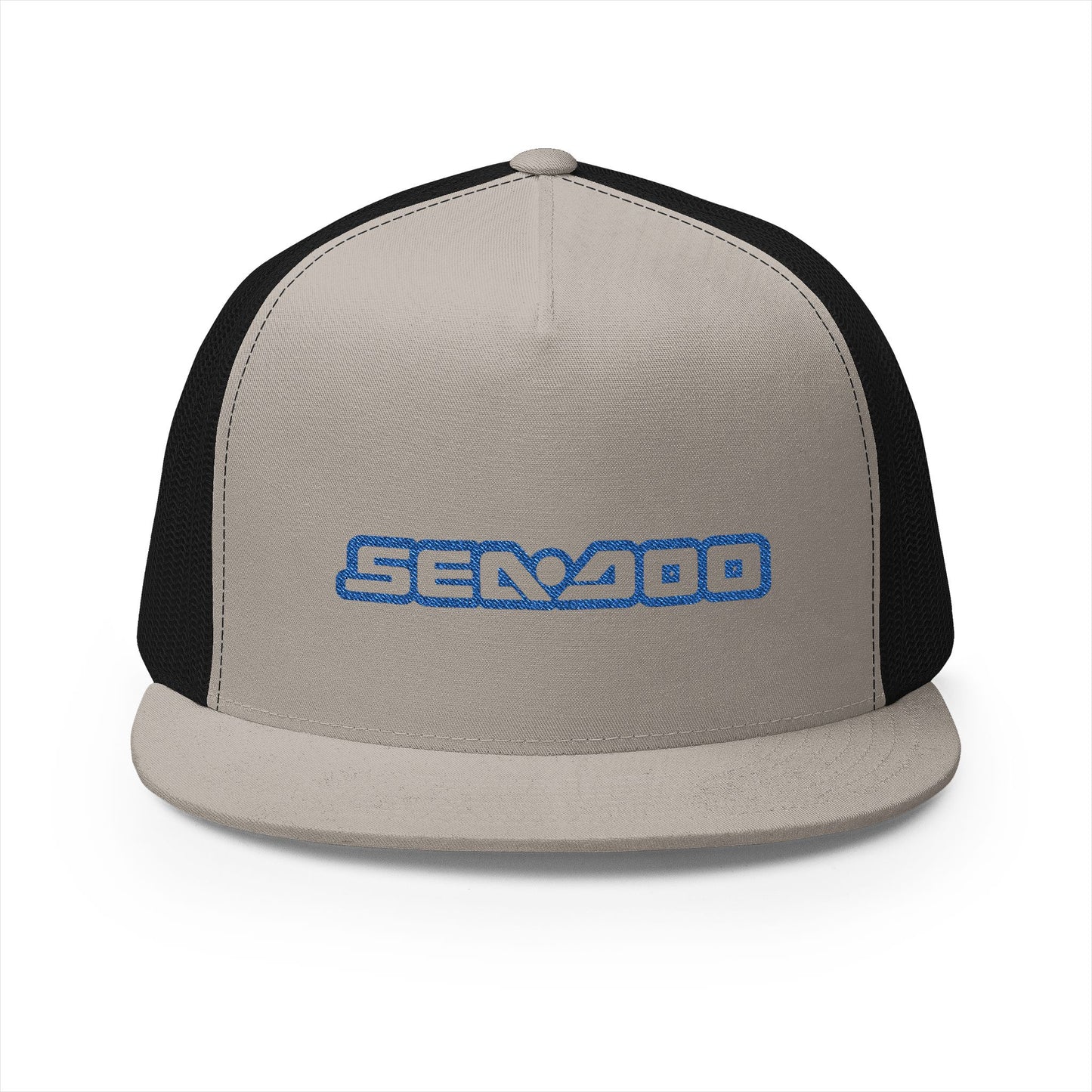 Sea-Doo Embroidered Trucker Hat — Retro Watersports Cap Blue